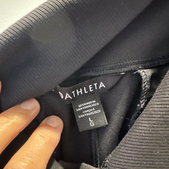 Athleta Venice Joggers Size L Black High Rise Nylon Stretch Athleisure - Picture 9 of 13
